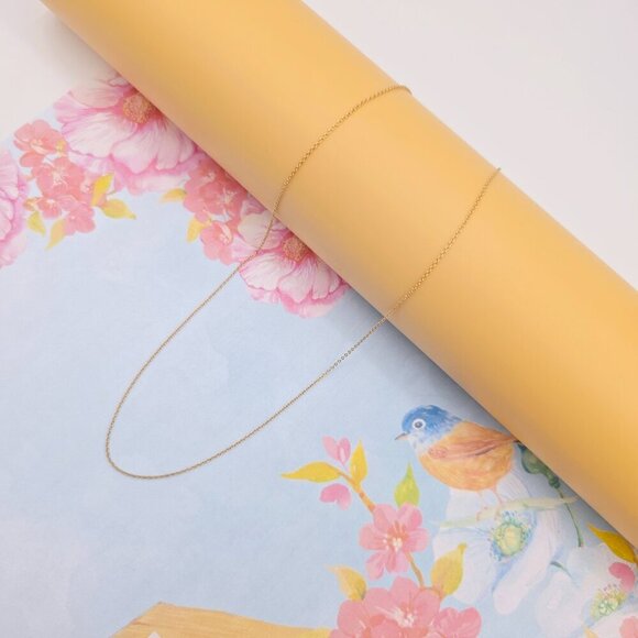 Simple Rose Gold Cable Chain Necklace, 24 Inch, Gold Plated Brass, XPNL0109 - Picture 4 of 12